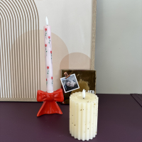 Led pillar kaars Rosy 