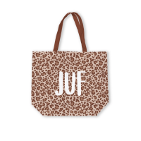  Canvas Tas Leopard Juf - Trendy & Ruim