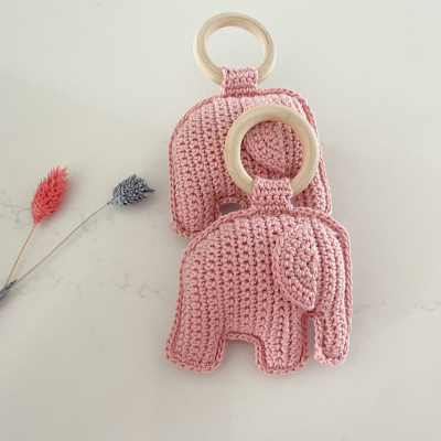 Olifant rammelaar oud roze