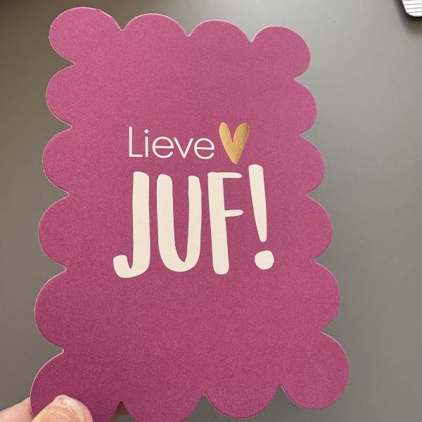 Kaartje lieve juf