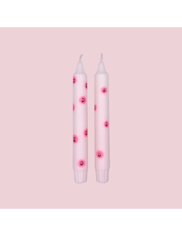 Dinerkaars smiley roze Dinerkaars smiley roze