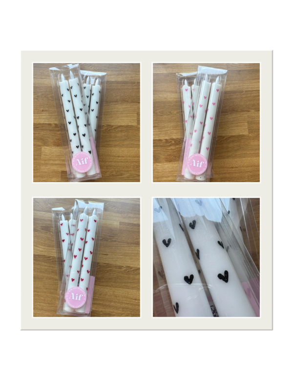 Led kaars pillar met hartjes Led kaars pillar met hartjes