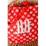 Canvas Tas Juf Hartjes XL - Ruim en Stevig Cadeau