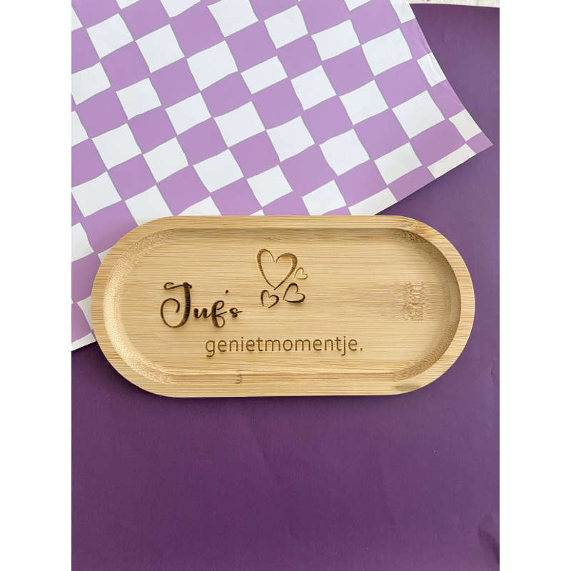 Serveertray 'Juf's Genietmomentje' 