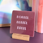 Tegel 10x10cm Aubergine Borrel Bubbel Roze