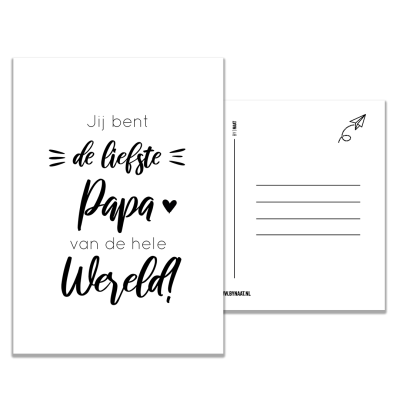 Kaart, Jij bent de liefste papa van de hele wereld