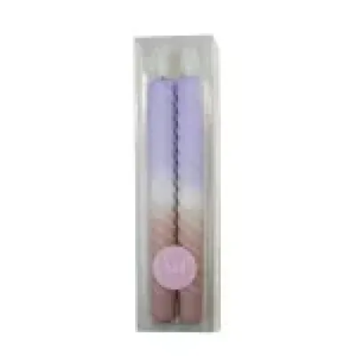 LED Swirl kaars set Lilac sand