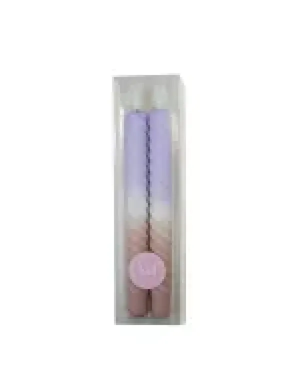 LED Swirl kaars set Lilac sand