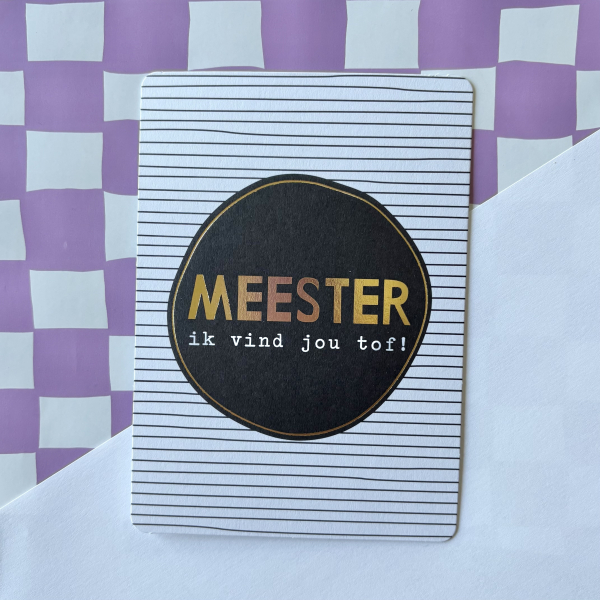 Kaartje, voor meester