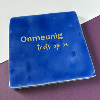 Tegeltje trots op oe