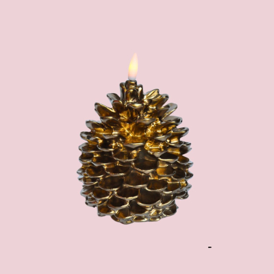 Led golden pine kaars