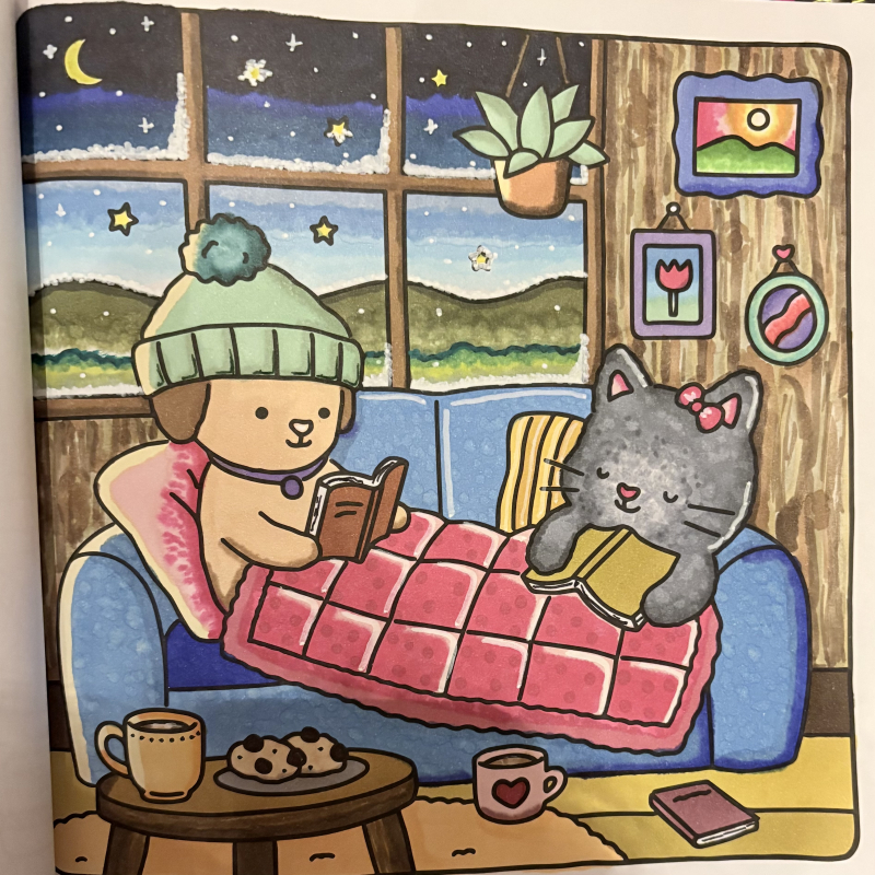 Gezellige ochtend Cozy boek kleuren ouder en kind. 28 februari