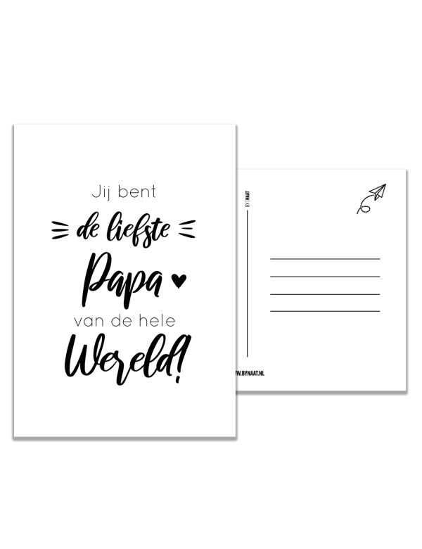 Kaart, Jij bent de liefste papa van de hele wereld