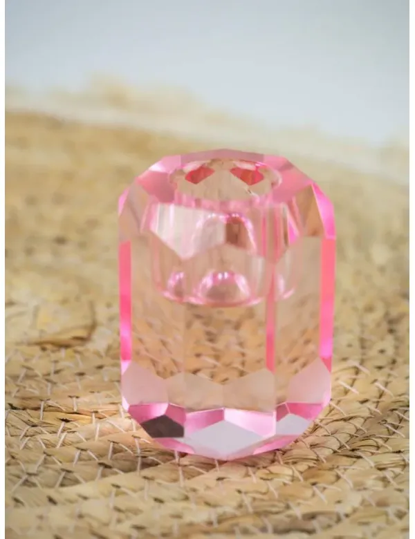 Kandelaar Crystal Pink