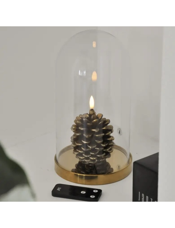 Led kaars dennenappel   ~RC